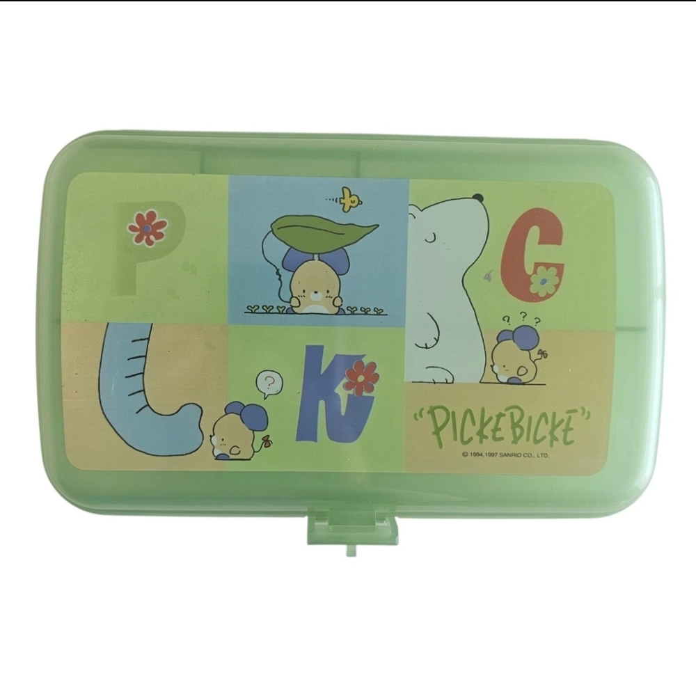 Rare Vintage 1997 Sanrio Picke Bicke Bento Box HAS LARGE CRACK